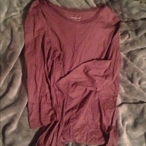 Lovely purple 3 quarter sleeve with frills on neck